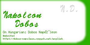 napoleon dobos business card